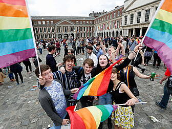 First same sex marriages could...
